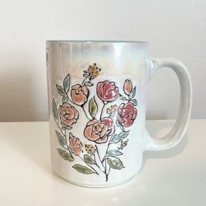 Spectrum Luster Glaze Iridescent Floral 18oz Mug